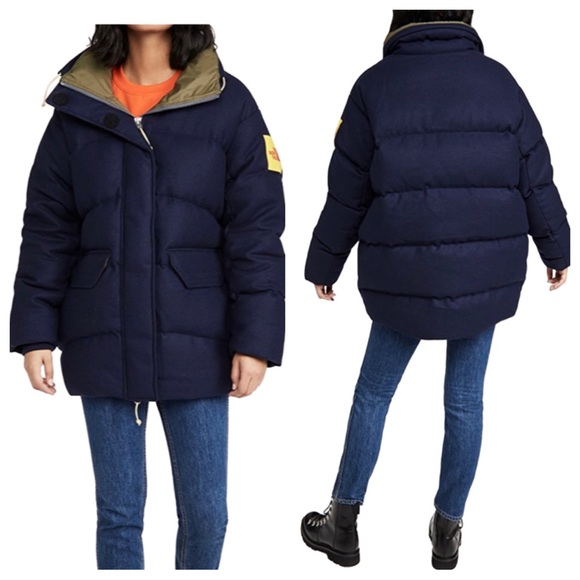 The North Face Women’s Brown Label Larkspur Wool Down Oversized Jacket - Picture 11 of 13